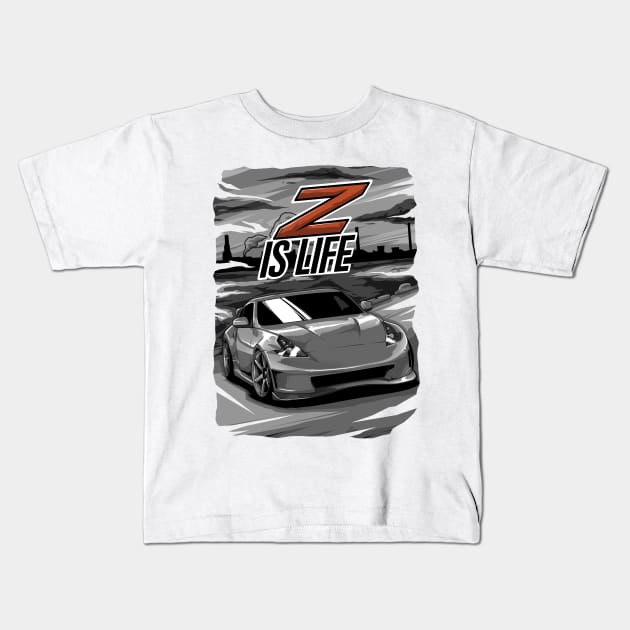 Nissan 370z Kids T-Shirt by racingfactory